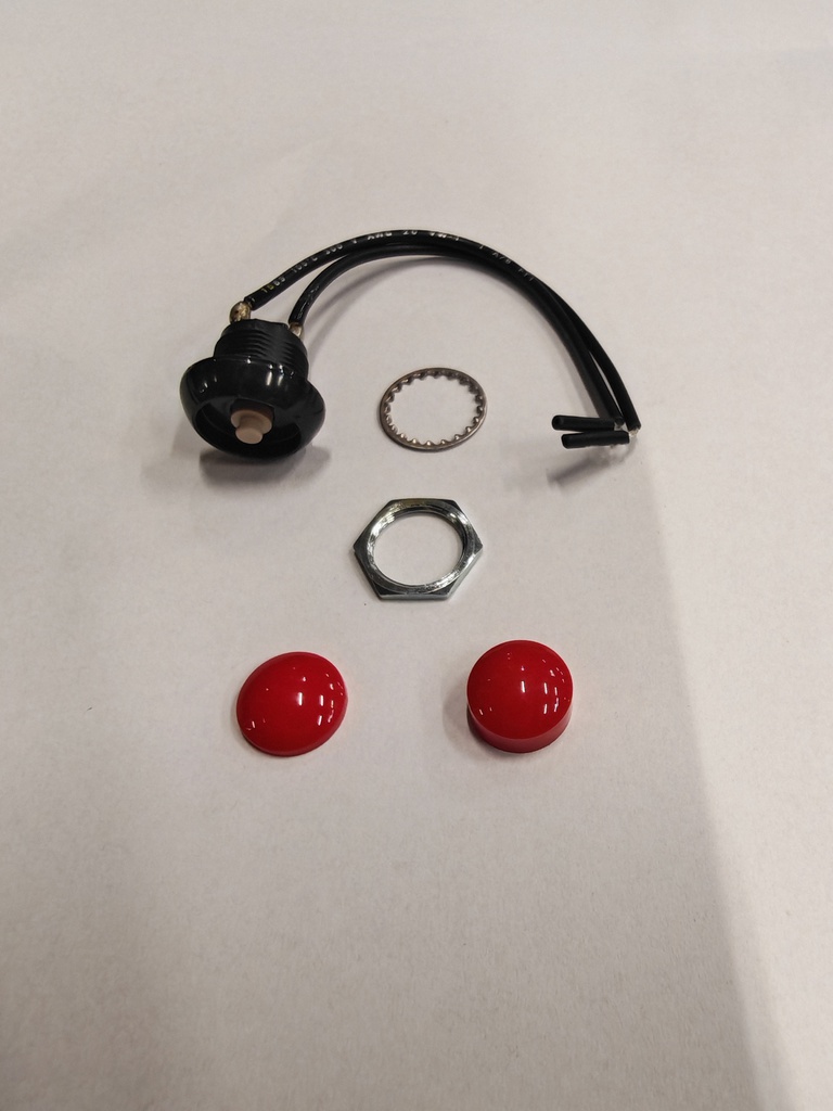 PUSH BUTTON SWITCH, Red wired x parts, Walvoil, YPUL200009